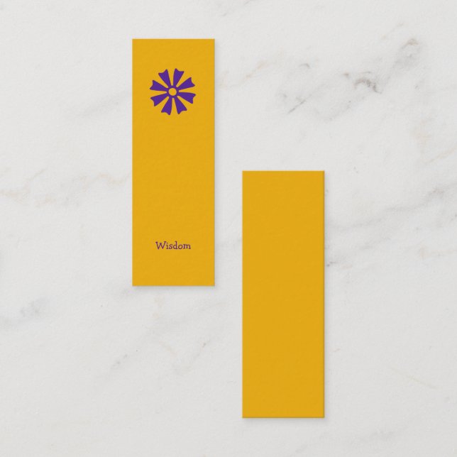 Carte De Visite Mini Signet de l'Adinkra africaine (sagesse) (Devant / Derrière)