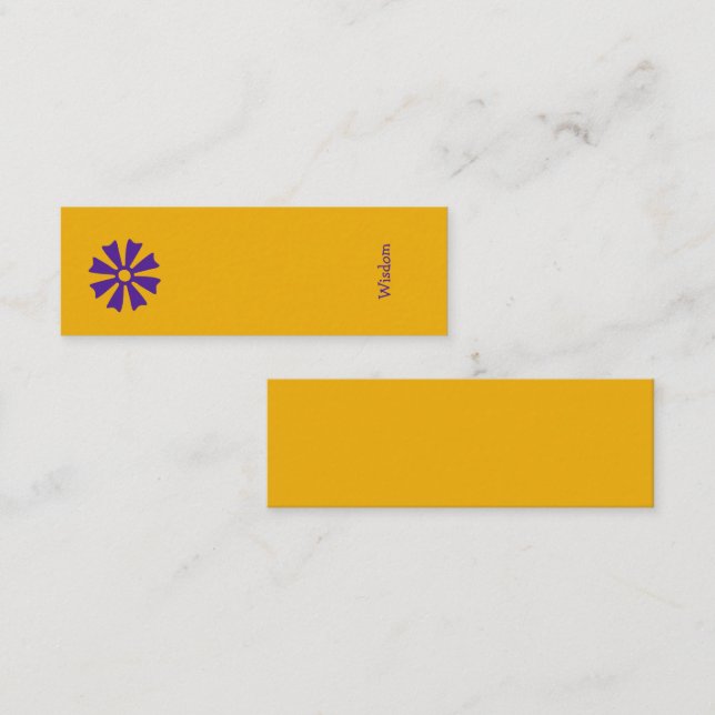 Carte De Visite Mini Signet de l'Adinkra africaine (sagesse) (Devant / Derrière)