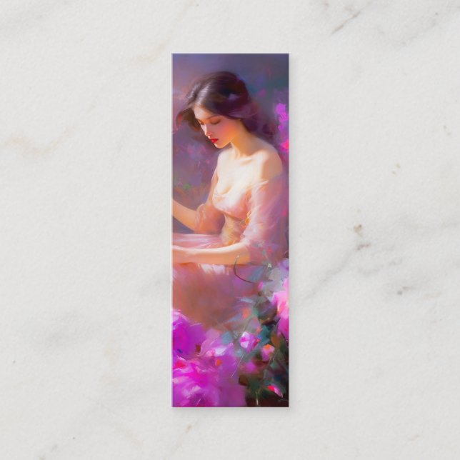 Carte De Visite Mini Signet d'élégance sensuelle (Devant)