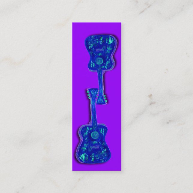 Carte De Visite Mini Signet - guitares super (Devant)