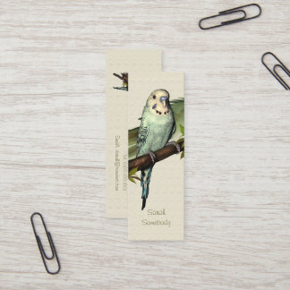 Carte De Visite Mini Signet maigre de perruche bleue