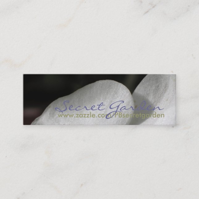 Carte De Visite Mini Silk 3 Orchidées blanches Photographie florale (Devant)