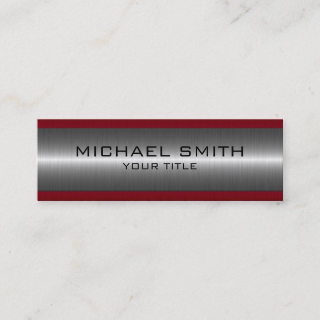Carte De Visite Mini Silver Red Stainless (Devant)