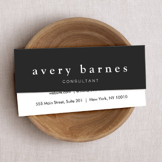 Carte De Visite Mini Simple Black Creative Professional Moderne