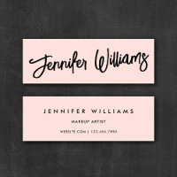 Simple Chic Minimaliste Script Blush Pink Noir