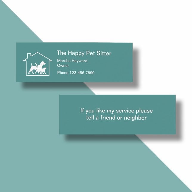 Carte De Visite Mini Simple Compact Par Serveur (Créateur téléchargé)