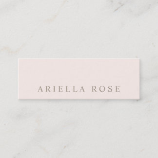 Carte De Visite Mini Simple élégance Blush Pink Professionnel