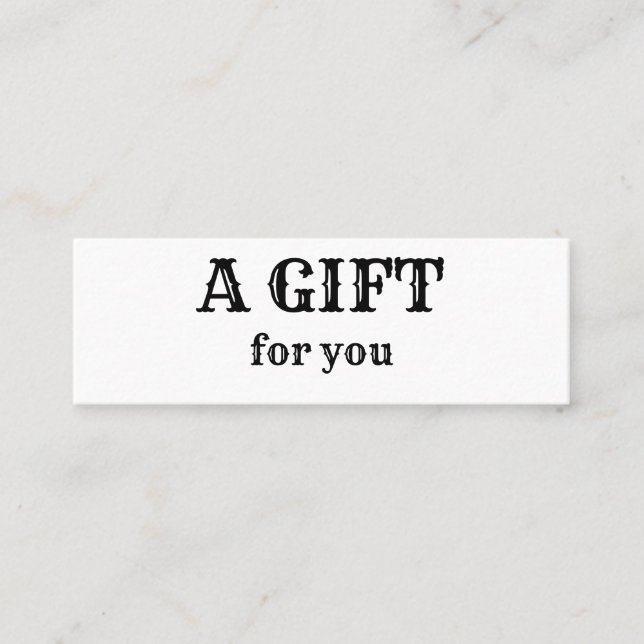 Carte De Visite Mini simple minimum ajouter votre nom adresse texte log (Devant)