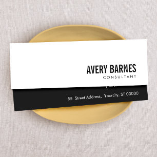 Carte De Visite Mini Simple moderne blanc professionnel