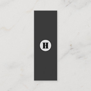CARTE DE VISITE MINI SIMPLE MODERNE MODERNE MONOGRAM ÉLÉGANT CHIC STYLE