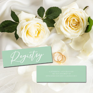 Carte De Visite Mini Site Web du Registre du Mariage blanc de la Monnai