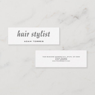Carte De Visite Mini Skinny Modern Plain Professional Hair Styliste