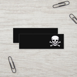 Carte de visite mini Skull n Bones tout en noir