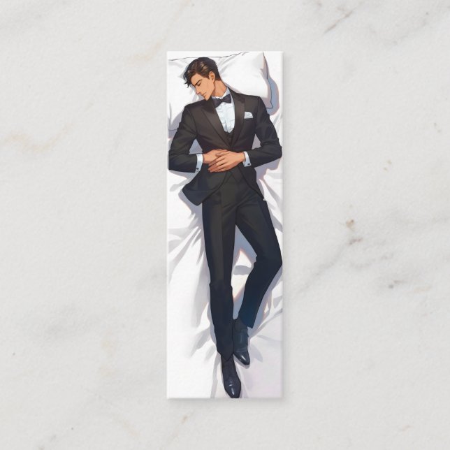 Carte De Visite Mini Sleeping Elegant Anime Man (Devant)