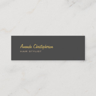 Carte De Visite Mini Slim élégant tendance cheveux gris Styliste Unique