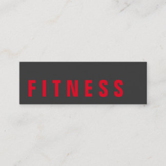 Carte De Visite Mini Slim Grey Red Unique Personal Trainer