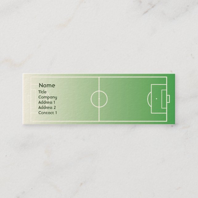 Carte De Visite Mini Soccerfield - maigre (Devant)