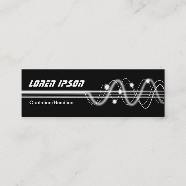 Carte De Visite Mini Sound Waves II - Noir (Devant)