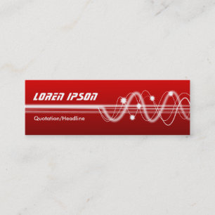 Carte De Visite Mini Sound Waves II - Rouge ombragé