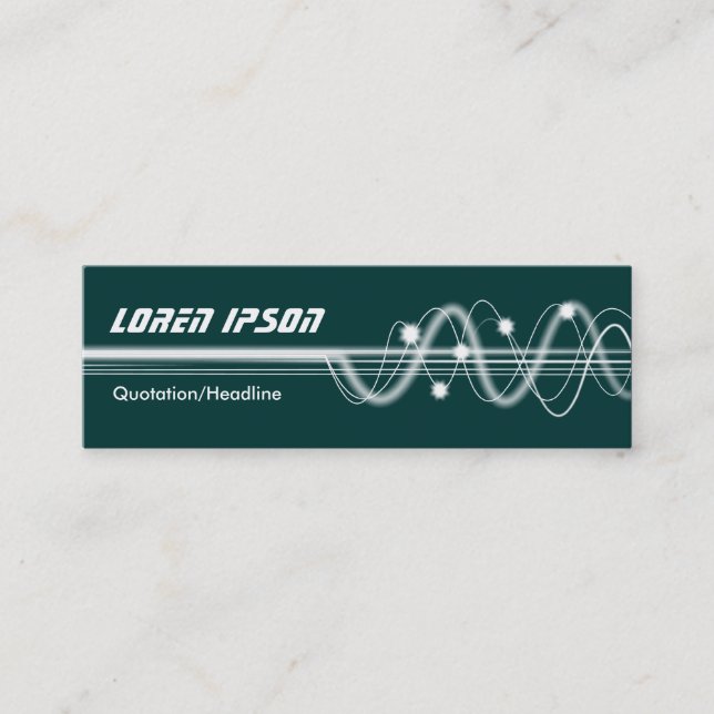 Carte De Visite Mini Sound Waves II - Vert foncé (Devant)