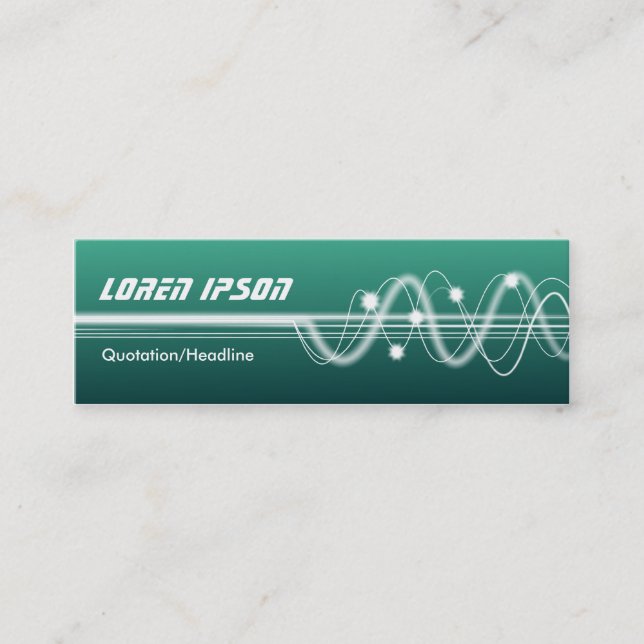 Carte De Visite Mini Sound Waves II - Vert ombré (Devant)