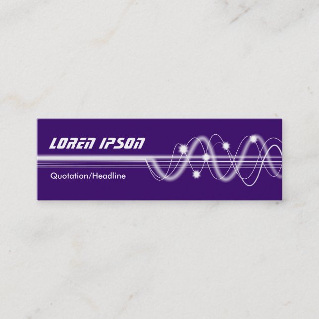 Carte De Visite Mini Sound Waves II - Violet foncé (Devant)