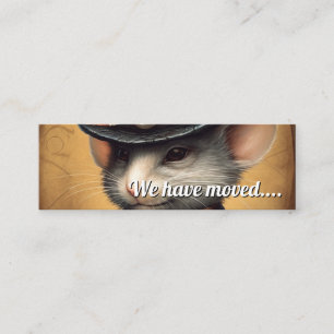 Carte De Visite Mini Souris Nous avons déménagé