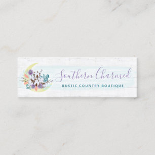 Carte De Visite Mini Southern Floral Cotton Moon & Wood Social Media