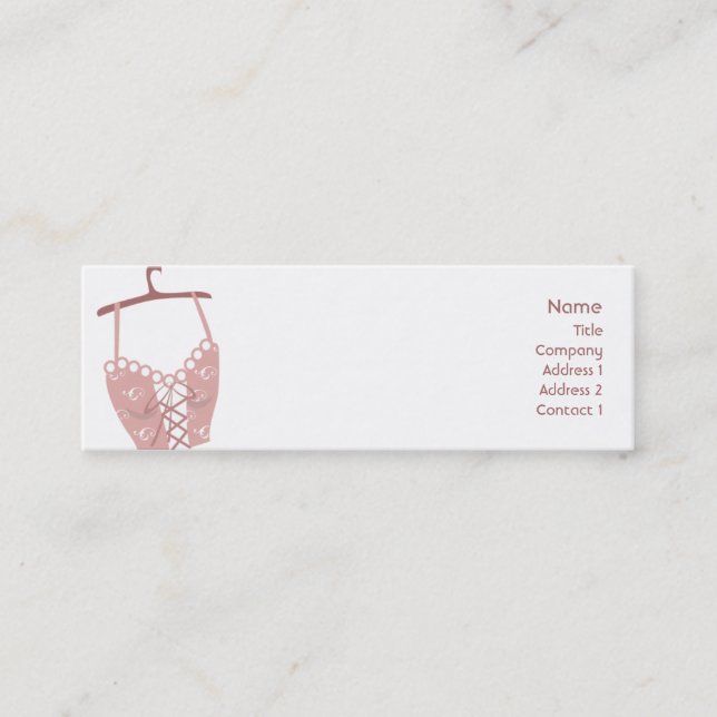 Carte De Visite Mini Soutien-gorge de Longlive - maigre (Devant)