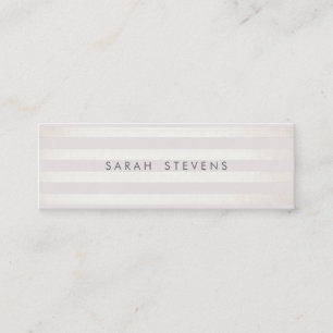 Carte De Visite Mini Spa de salon moderne Silver fin blanc rayé