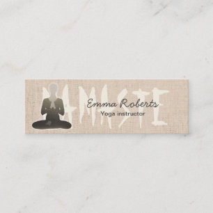 Carte De Visite Mini Spa de santé de Namaste d'instructeur de yoga