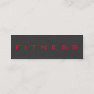 Carte De Visite Mini Spécial Grey Red Unique Personal Trainer