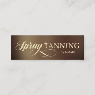 Carte De Visite Mini Spray Tanning Elegant Or & Tan