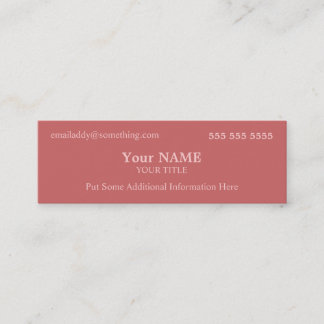 Carte De Visite Mini Style Mauve