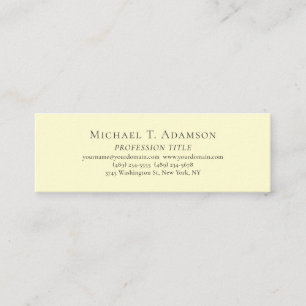 Carte De Visite Mini Style Rétro Élégant Simple Tons Crème