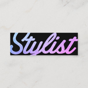 Carte De Visite Mini Styliste Cursive Grande / Rose