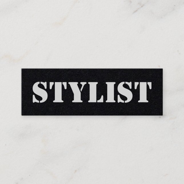 Carte De Visite Mini Styliste urbaine sombre (Devant)
