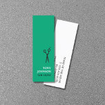 Carte De Visite Mini Stylo minimaliste moderne vert cheveux blancs<br><div class="desc">Modèle de carte de visite élégant entièrement personnalisable avec icône ciseaux. Parfait pour les coiffeurs,  les salons de coiffure. Vous pouvez trouver des cartes similaires dans mon magasin.</div>