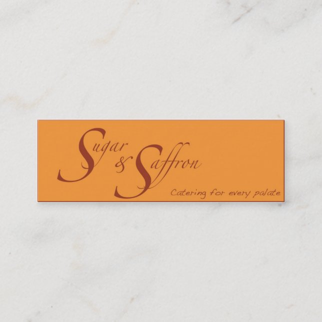 Carte De Visite Mini Sucre et safran (Devant)