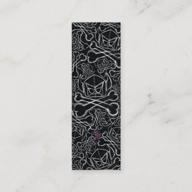 Carte De Visite Mini Suédois en caricature noir (Devant)