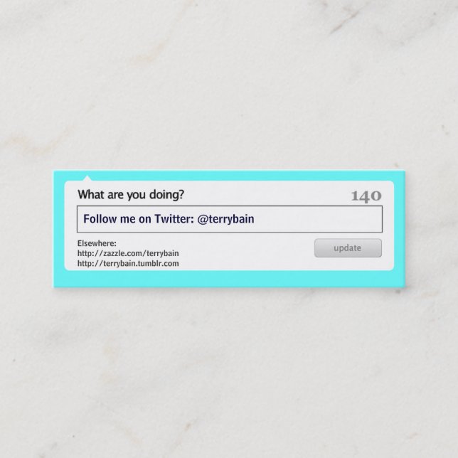 Carte De Visite Mini Suivez-moi les médias sociaux (Devant)