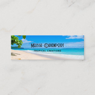Carte De Visite Mini Sun Sand et Surf Tropical Beach