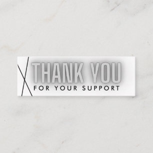 Carte De Visite Mini Support géométrique Merci noir