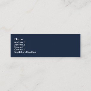 Carte De Visite Mini Surface bleu rétro simple et gracieuse