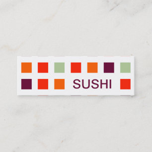 Carte De Visite Mini SUSHI (carrés modérés)