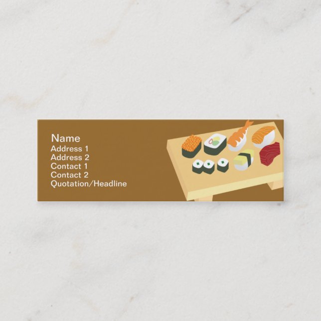 Carte De Visite Mini Sushi - Skinny (Devant)