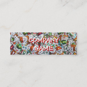 Carte De Visite Mini Sweet Snowmen texte avant blanc maigre