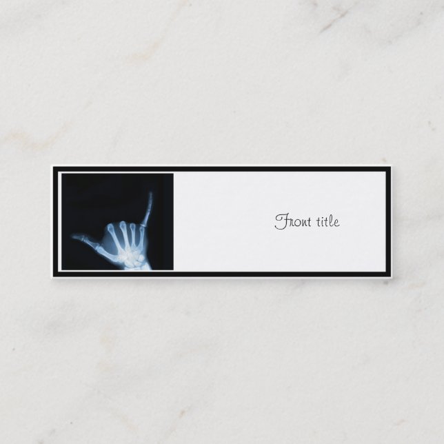Carte De Visite Mini SYMBOLE Shaka X-Ray (Perdre la main) (Devant)