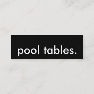 Carte De Visite Mini tables de piscine