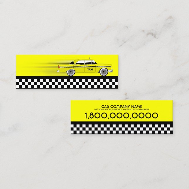 Carte De Visite Mini taxi (Devant / Derrière)